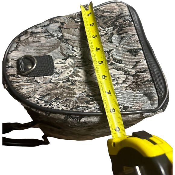 Diane Von Furstenberg DVF Grey Vintage Floral Tapestry Duffle Weekender Bag - Picture 15 of 16